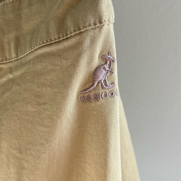 KANGOL | Lightweight Cotton 90's Y2K Mini Skirt in Khaki | Kangol Size 3 (US XS) - Picture 4 of 5